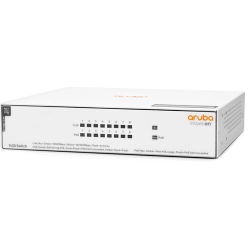 HPE Networking Instant On 1430 Switch no gestionado 8 puertos PoE 64W 16 Gbps