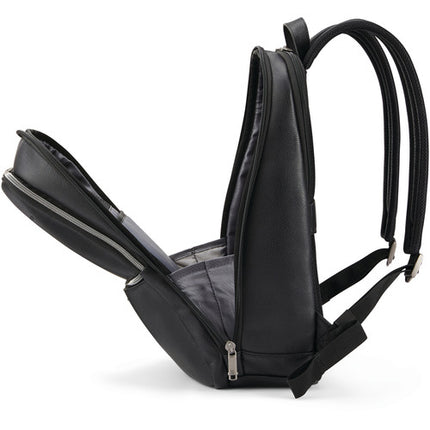Samsonite Classic Leather Slim Mochila de Cuero para Laptop 14.1" Negra