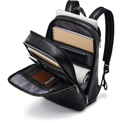 Samsonite Classic Leather Slim Mochila de Cuero para Laptop 14.1" Negra