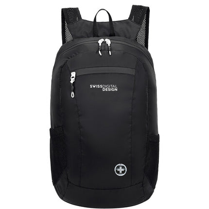 Swissdigital Seagull Mochila Plegable Negra Resistente Al Agua Para 16" MacBook Pro