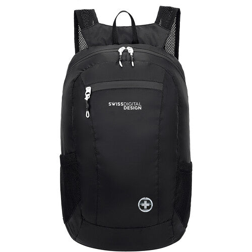 Swissdigital Seagull Mochila Plegable Negra Resistente Al Agua Para 16" MacBook Pro