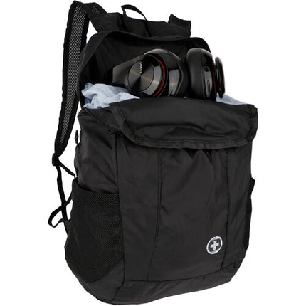 Swissdigital Seagull Mochila Plegable Negra Resistente Al Agua Para 16" MacBook Pro