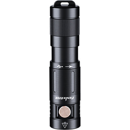 Fenix E09R Linterna Mini Recargable 600 Lúmenes USB Tipo C Negro