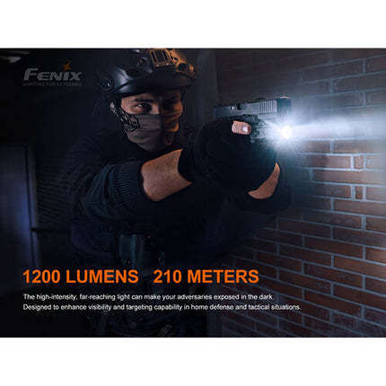 Fenix GL22 Linterna recargable para armas con láser rojo 750 lúmenes