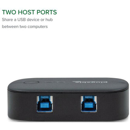Plugable USB 3.0 Sharing Switch con 5 Gb/s 1 puerto USB-A y 2 conectores KVM