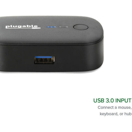 Plugable USB 3.0 Sharing Switch con 5 Gb/s 1 puerto USB-A y 2 conectores KVM