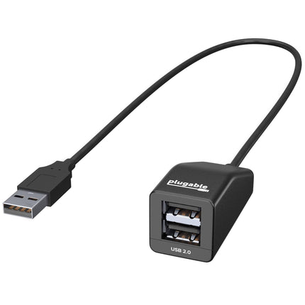 Plugable 2-Port USB-A 2.0 Splitter Divisor USB con cable integrado 30 cm