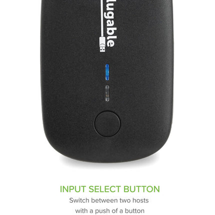Plugable Sharing Switch USB 2.0 con 2 puertos USB-B y cables incluidos