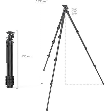 SmallRig AP-10 Trípode Fibra de Carbono con Cabezal Bola 52.4" 26.5 lb Carry Bag