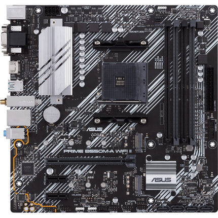 ASUS PRIME B550M-A WIFI II Placa base Micro-ATX DDR4 Wi-Fi 6 4 ranuras RAM