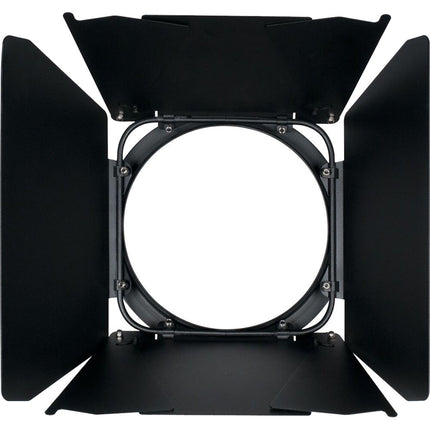 ADJ Metal Barndoors para PAR-64 con diseño ajustable y acabado negro mate