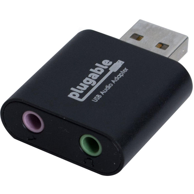 Plugable Adaptador de Audio USB-A con Entrada y Salida 3.5mm Aluminio