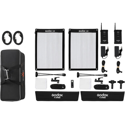 Godox FL100 Kit Luz LED Flexible 2 Luces 15.8x23.6 Pulgadas 3300-5600K