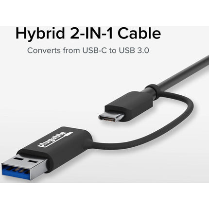Adaptador Plugable USB A y C a Ethernet 2.5 Gigabit con conector RJ45