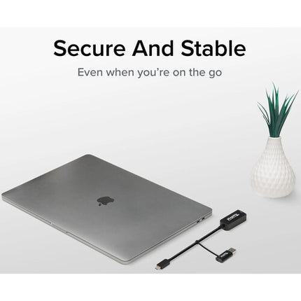 Adaptador Plugable USB A y C a Ethernet 2.5 Gigabit con conector RJ45