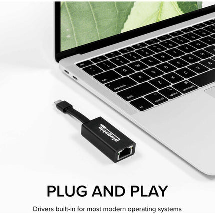 Adaptador Plugable USB-C a Ethernet Gigabit RJ45 Thunderbolt 3
