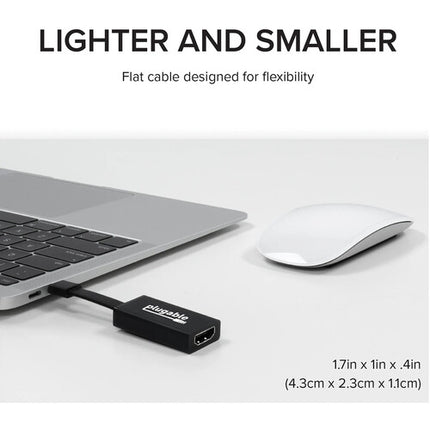 Plugable USB-C a HDMI Adaptador con Soporte 4K 30Hz Diseño Portátil