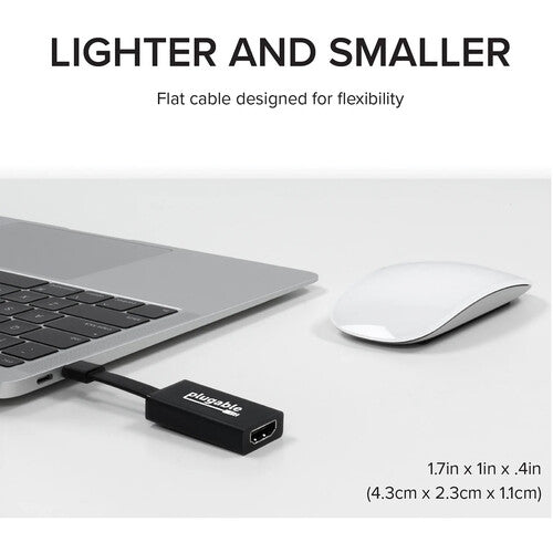 Plugable USB-C a HDMI Adaptador con Soporte 4K 30Hz Diseño Portátil