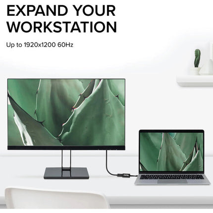 Adaptador USB-C a VGA Plugable 1920x1200 60 Hz Compacto portátil