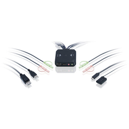 IOGEAR 2-Port 4K Switch KVM con soporte 4096x2160 60Hz y USB Type-C