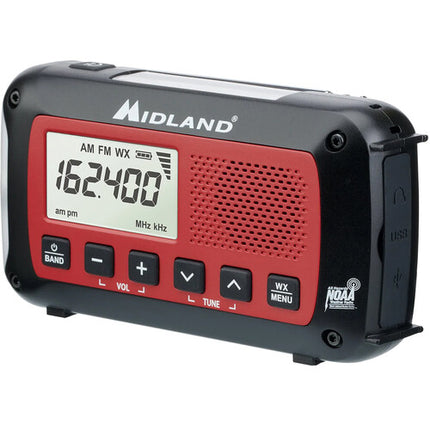 Midland E+Ready ER40 Radio Meteorológica Emergencia Luz 130 Lumens 32 Horas batería 2600mAh