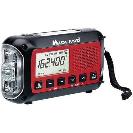Midland E+Ready ER40 Radio Meteorológica Emergencia Luz 130 Lumens 32 Horas batería 2600mAh