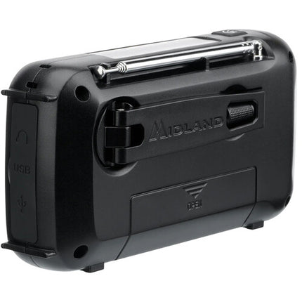 Midland E+Ready ER40 Radio Meteorológica Emergencia Luz 130 Lumens 32 Horas batería 2600mAh