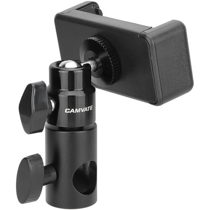 CAMVATE Soporte para Smartphone con Bola de 360° y Adaptador para Trípode de 5/8''