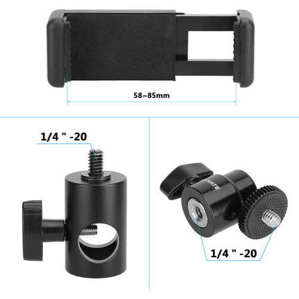 CAMVATE Soporte para Smartphone con Bola de 360° y Adaptador para Trípode de 5/8''