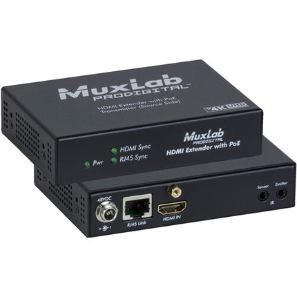 MuxLab UHD-4K Extensor HDMI sobre HDBaseT Lite Kit con PoE y alcance 70 m