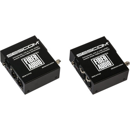 Sescom Portable 2-Channel Extensor de Audio por Fibra 12.4 Millas 48 kHz