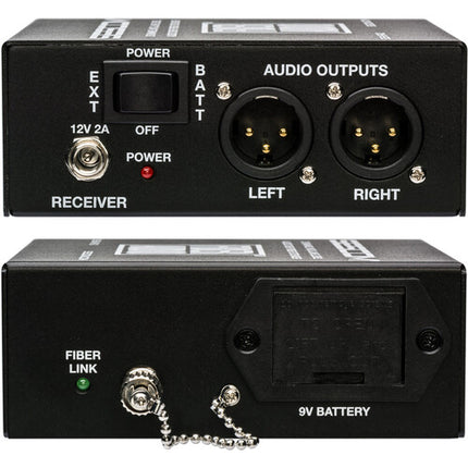 Sescom Portable 2-Channel Extensor de Audio por Fibra 12.4 Millas 48 kHz