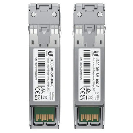 Ubiquiti UACC-OM-SM-10G-S Módulo Óptico Single-Mode 10 Gb/s 6.2 millas 20-Pack