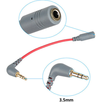 CAMVATE Adaptador Cable Micrófono 3.5mm TRS a TRRS para Smartphones y Tablets Rojo