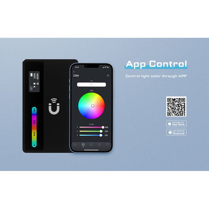 Freewell RGB Luz LED Compacta para Foto y Video con Control App 360° RGB 2500-8500K