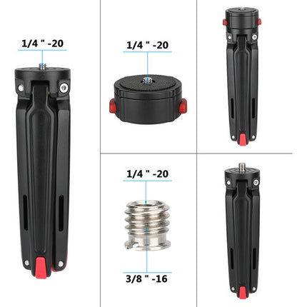 CAMVATE Mini Trípode Plegable con Adaptador de Liberación Rápida 6.2 Pulgadas y Soporta 22 lb