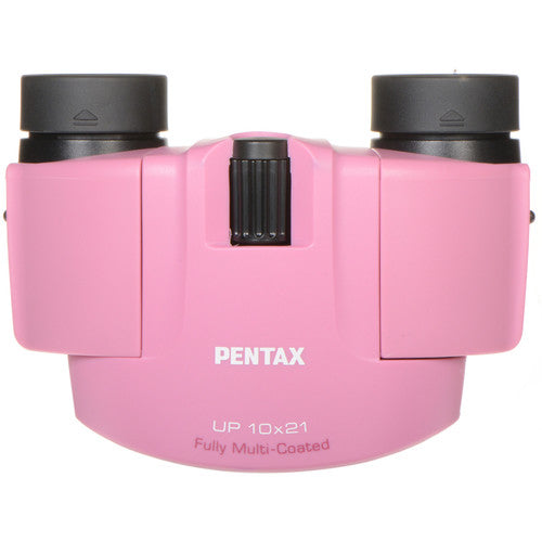 Pentax 10x21 Binoculares Serie U con prismas BAK4 y enfoque central rosa