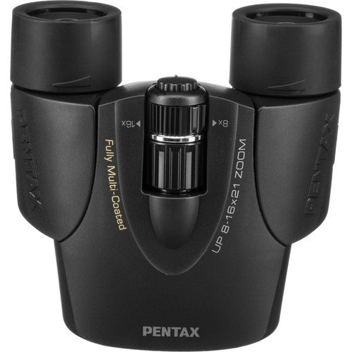 Pentax 8-16x21 U-Series Prismáticos con Zoom 8-16x y Funda Negra