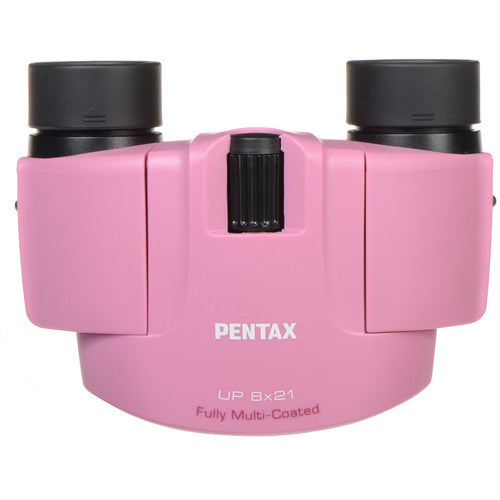 Pentax 8x21 U-Series UP Prismáticos con lentes asféricas y estuche rosa