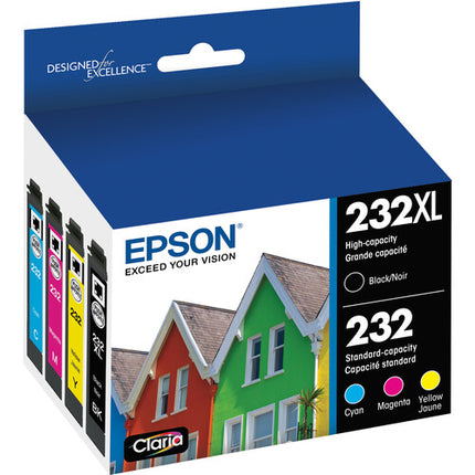 Epson Claria T232 CMYK Tinta Pack para XP-4200 WF-2950 Alta Capacidad Negro