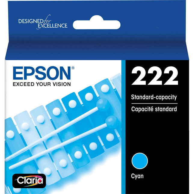 Epson Claria T222 Cartucho de Tinta Cyan Capacidad Estándar para XP-5200 y WF-2960