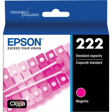 Cartucho de Tinta Magenta Epson Claria T222 Capacidad Estándar para Impresoras XP-5200 WF-2960