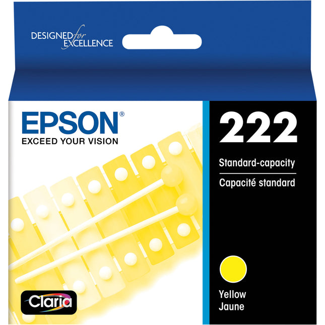 Cartucho de tinta amarilla Epson Claria T222 capacidad estándar para impresoras XP-5200 y WF-2960