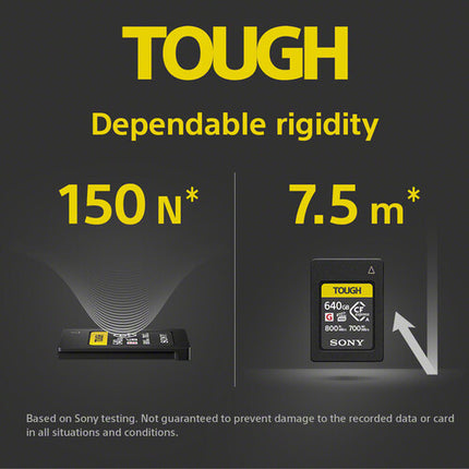 Sony 640GB CFexpress Tipo A Tarjeta de Memoria TOUGH 800 MB/s Lectura 700 MB/s Escritura