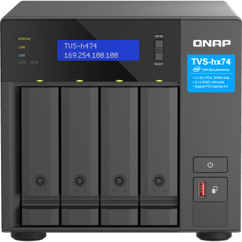 QNAP TVS-h474 NAS 4 Bahías 8GB RAM 3.7 GHz Intel Pentium Gold