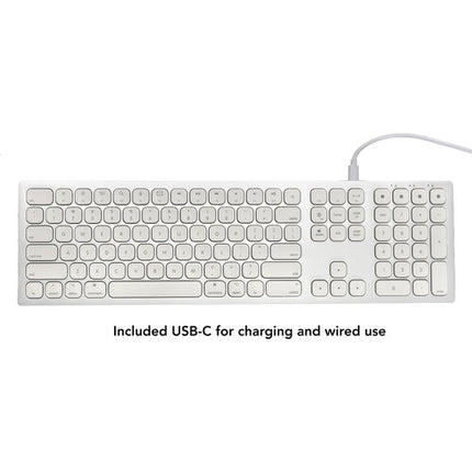 Xcellon Teclado Bluetooth para Mac Plateado Bluetooth 5.2 Conexión por Cable USB-C