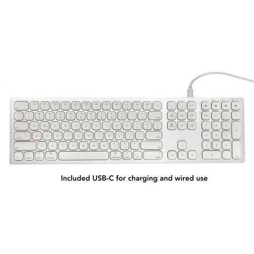 Xcellon Teclado Bluetooth para Mac Plateado Bluetooth 5.2 Conexión por Cable USB-C