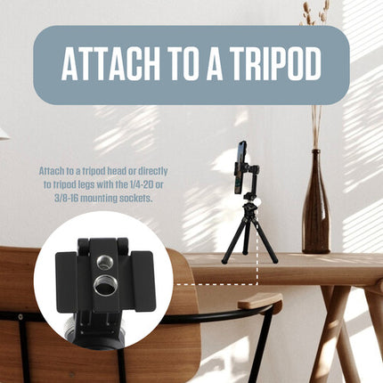 Robus SPCS-001 Adaptador y Soporte para Trípode Smartphone hasta 4 Pulgadas y 2 kg