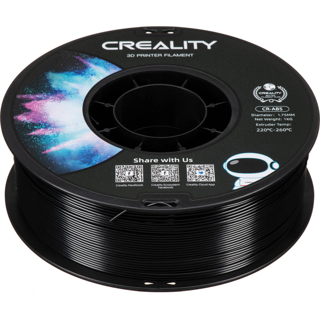Creality 1.75mm CR-ABS Filamento Negro 1.0kg Material ABS