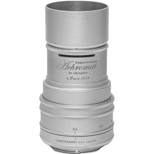 Lomography Daguerreotype Achromat 64mm f/2.9 Objetivo Nikon F Plata con Apertura Waterhouse